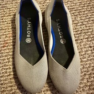 Rothy's Women's Light Gray and Blue Flats